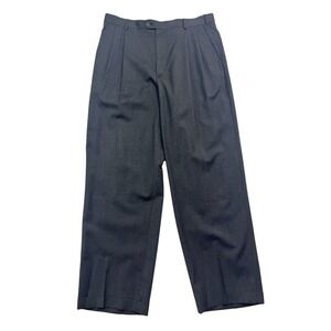 Zanella Italy 34x30 Charcoal Austin Dress Pants Trousers Pleated High Waist